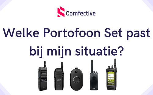 Banner blogpost over welke portofoon set het beste past bij verschillende situaties