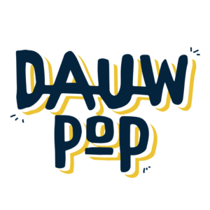 Dauwpop logo voor portofoons huren