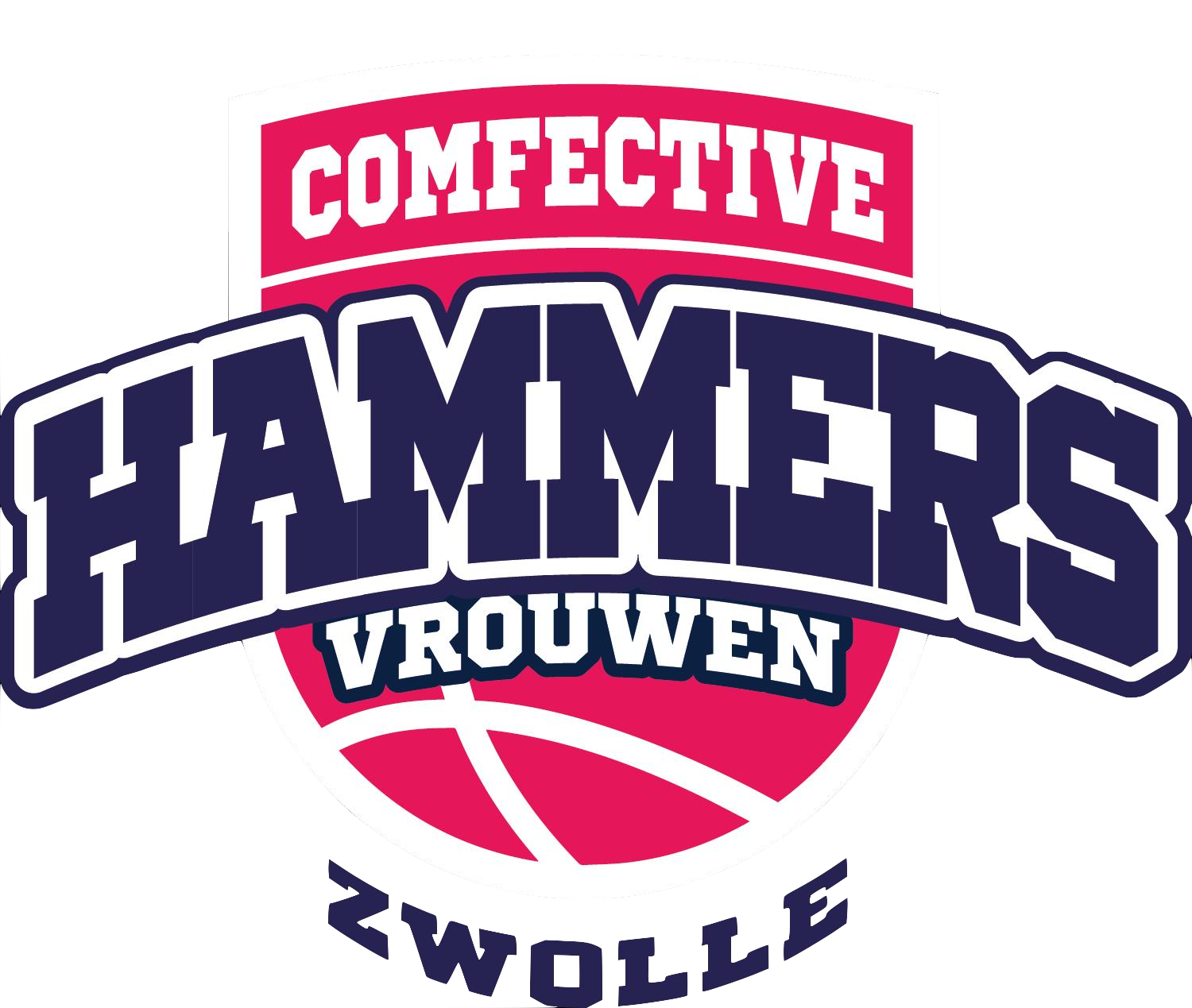 Comfective hammers logo, basketbalclub uit zwolle voor vrouwen